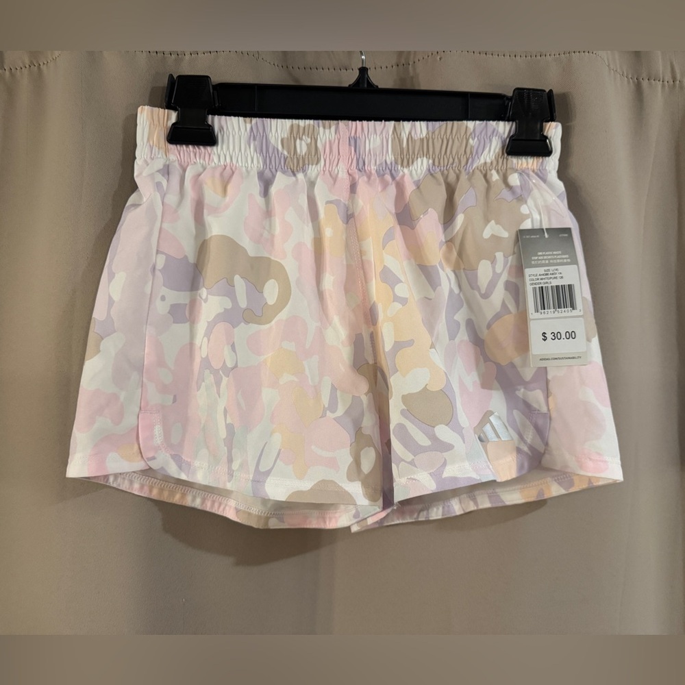 Kids NWT Adidas Pastel Striped Regular Fit Shorts